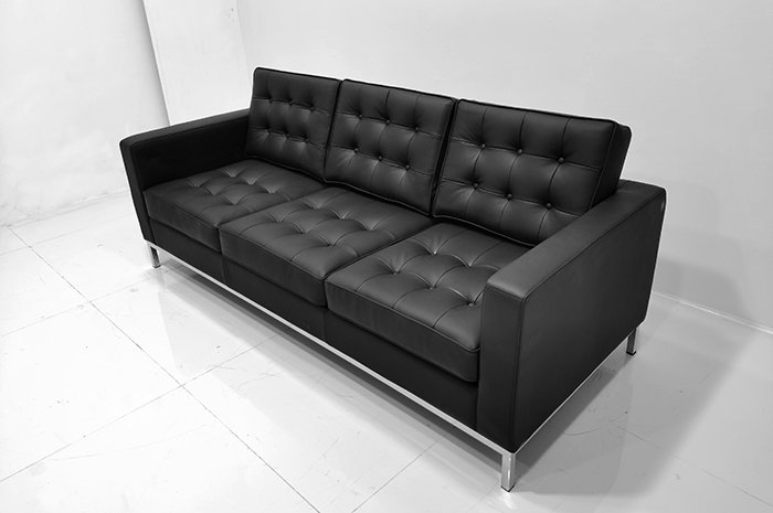 florence knoll leather sofa 6112 3#